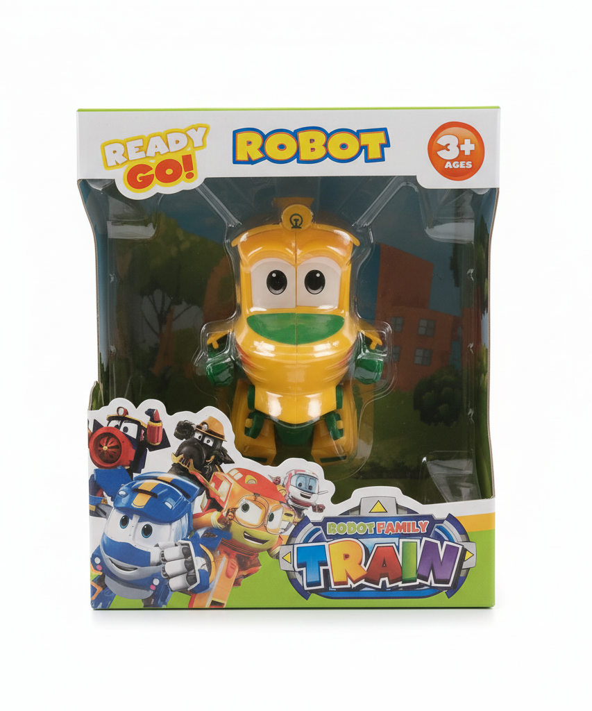 Ready Go! Robot Family Train Collectible Figures Set