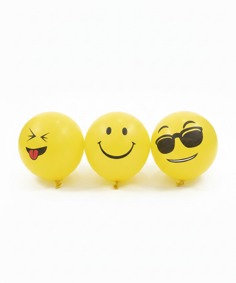 Assorted Emoji Face Balloons Party Pack