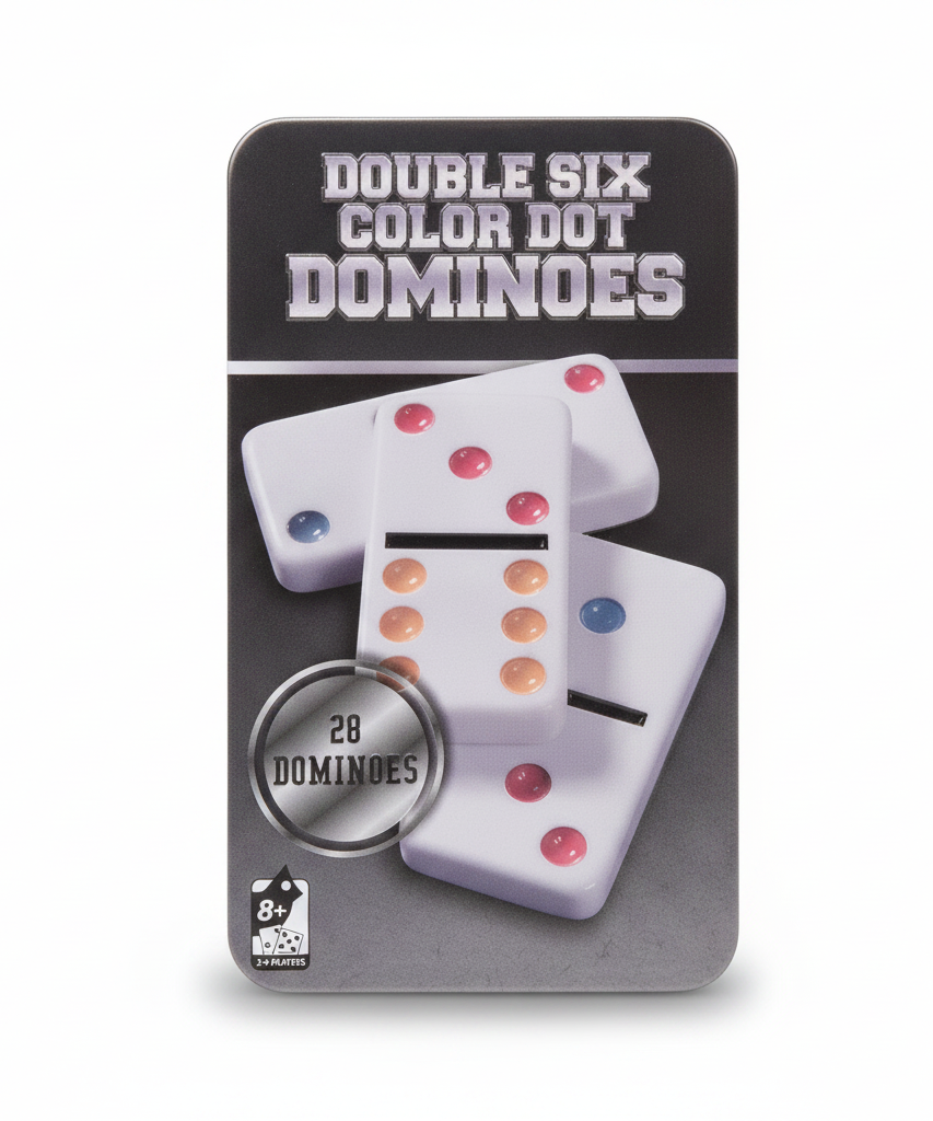 DOUBLE SIX COLOR DOT DOMINOES