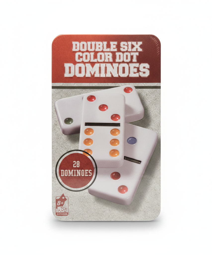 DOUBLE SIX COLOR DOT DOMINOES