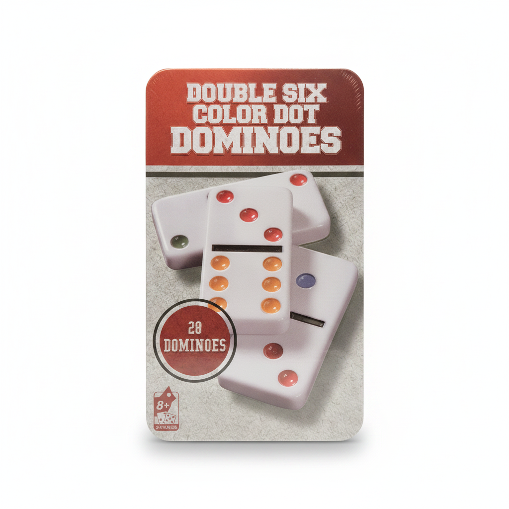 DOUBLE SIX COLOR DOT DOMINOES