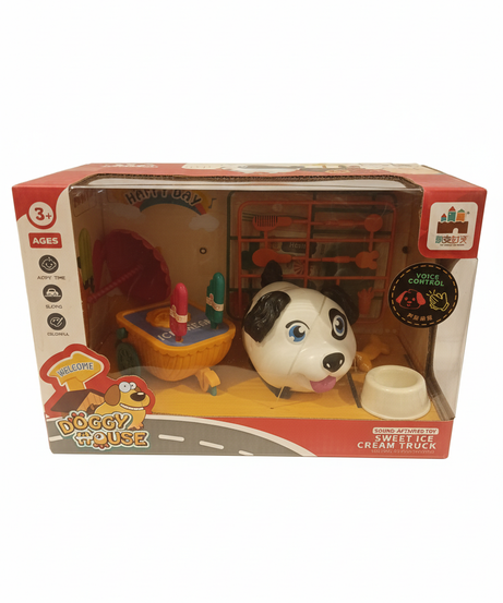 Sound Activation Dog Doggy House Sweet Ice Cream Truck