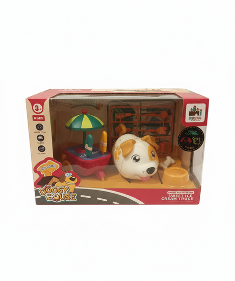 Sound Activation Dog Doggy House Sweet Ice Cream Truck