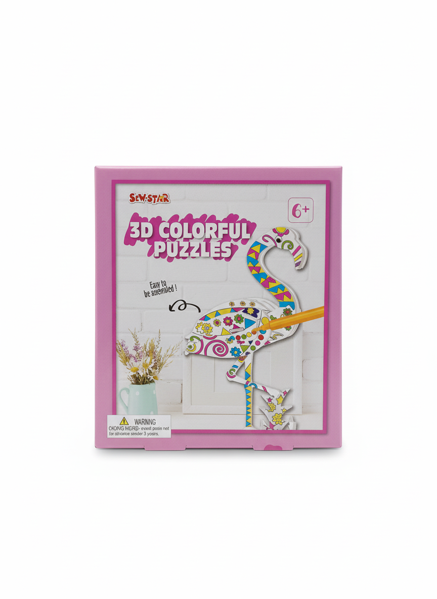 3D Colorful Puzzles Easy To Be Assembled