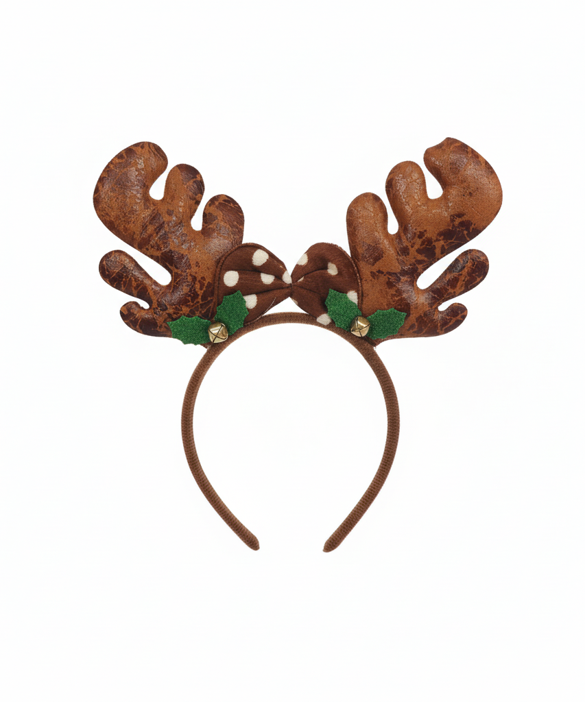 Festive Reindeer Antler Headband (1 Pack)