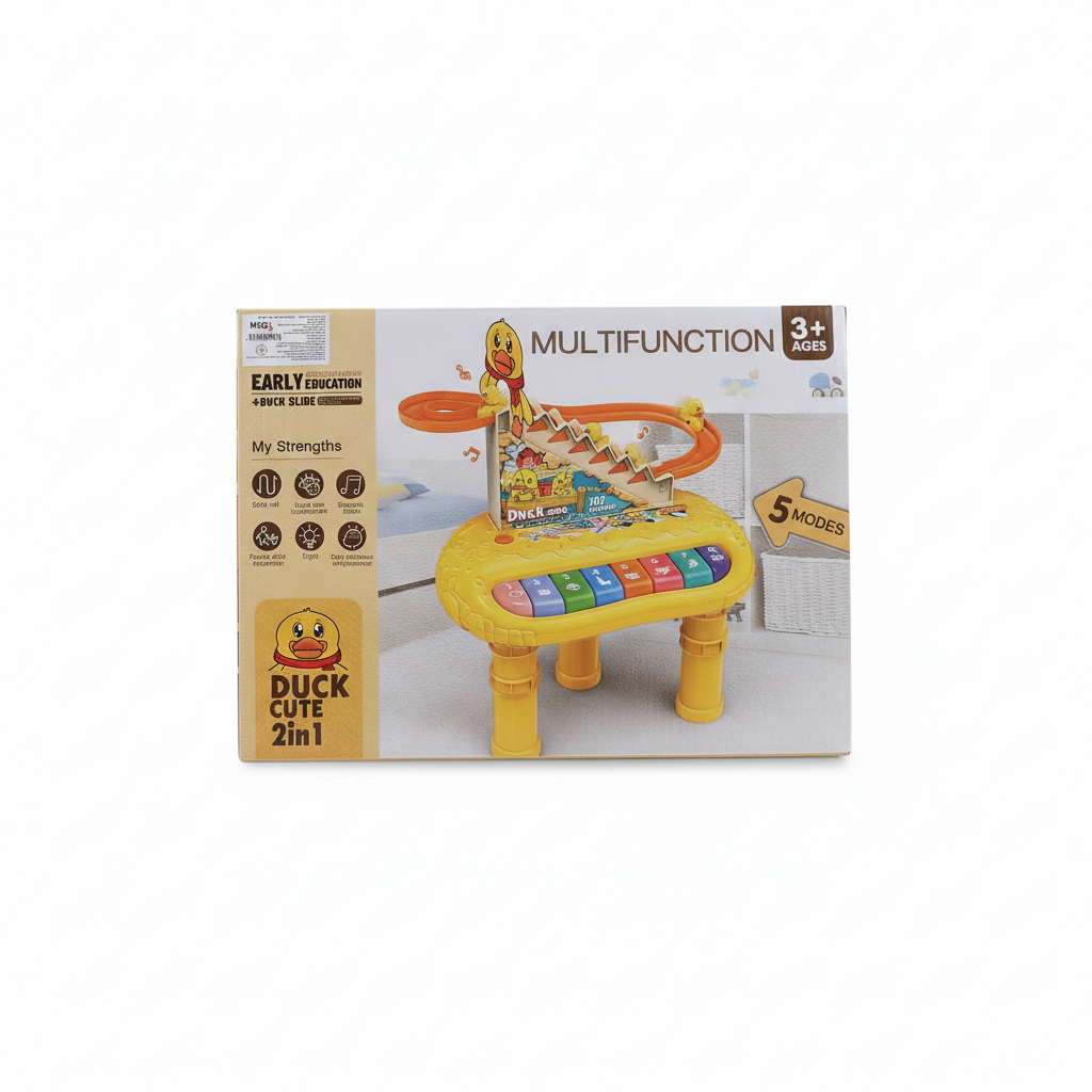 Duck Cute 2in1 Multifunction Electronic Organ with Duck Slide