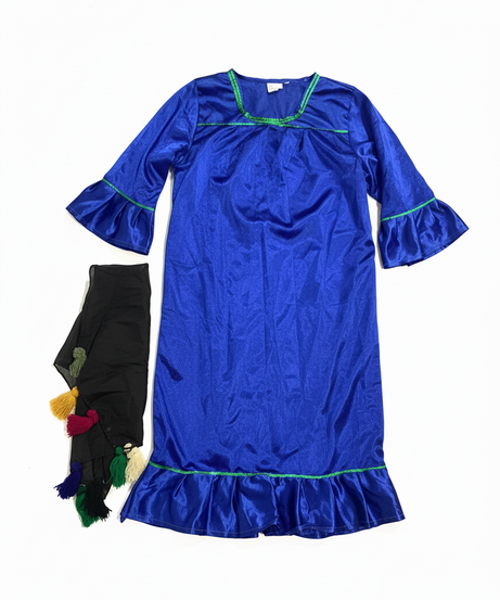Girl Peasant Blue Costume