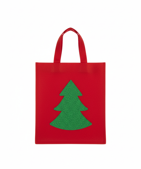 Glitter Christmas Felt Tote Bags (1 Pack)