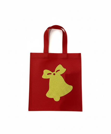 Glitter Christmas Felt Tote Bags (1 Pack)