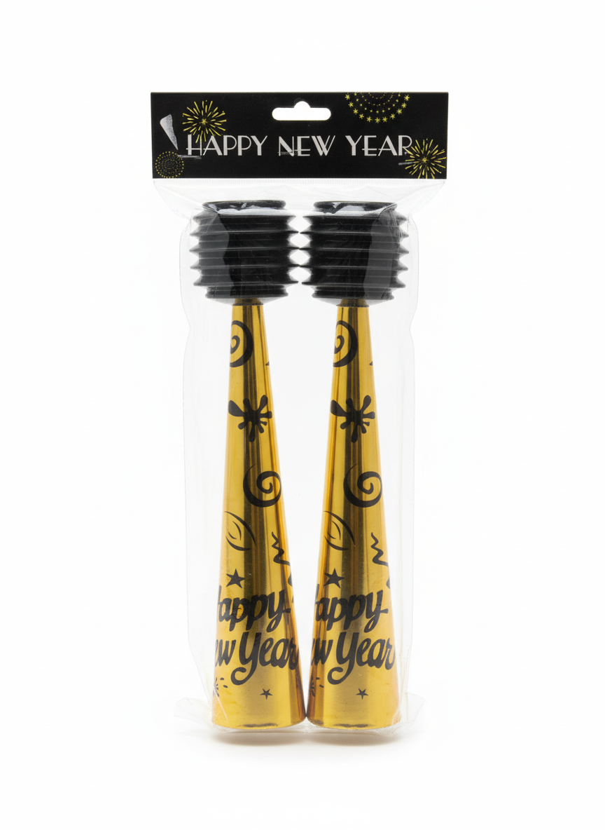 Happy New Year Party Horn (1-Pack)
