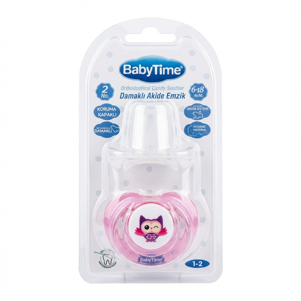 BabyTime Orthodontical Candy Soother, Size 2 (6-18 Months)