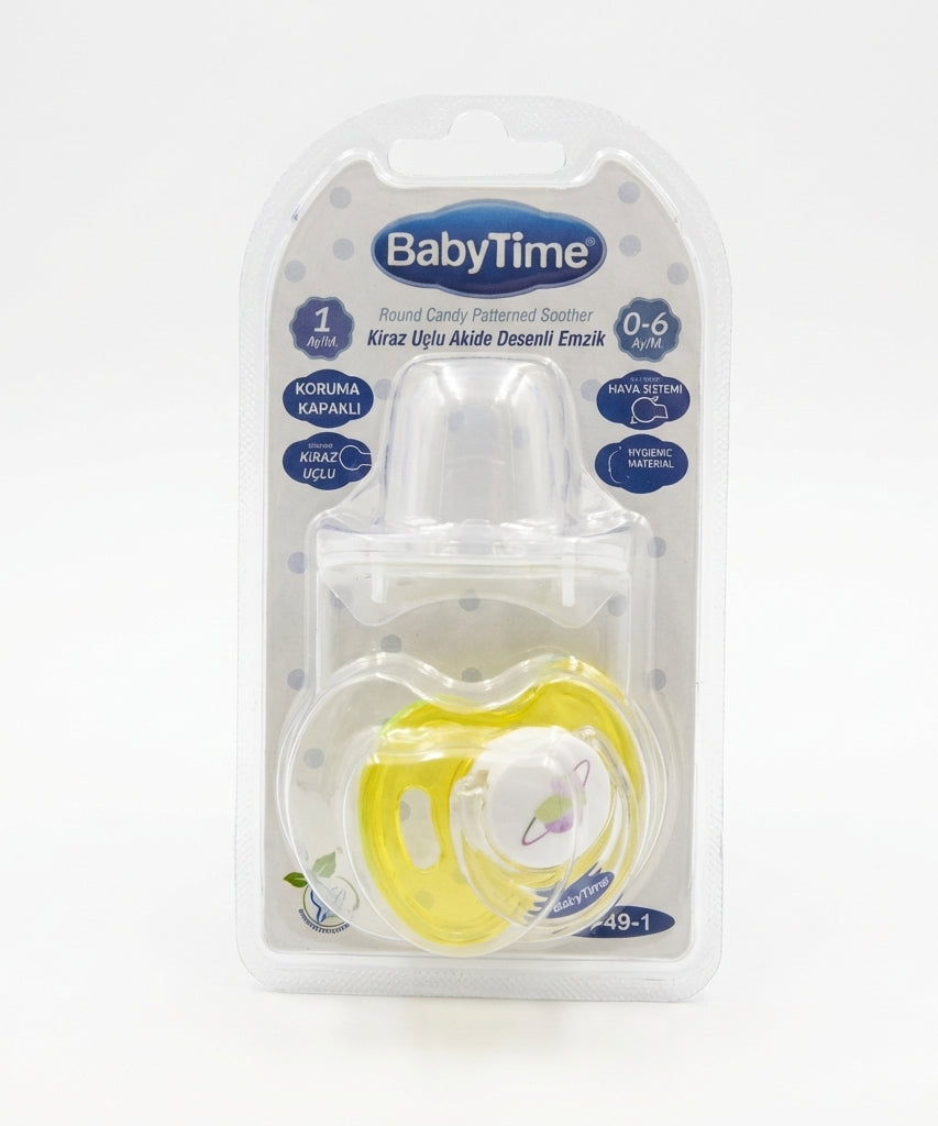 BabyTime Round Candy Patterned Soother