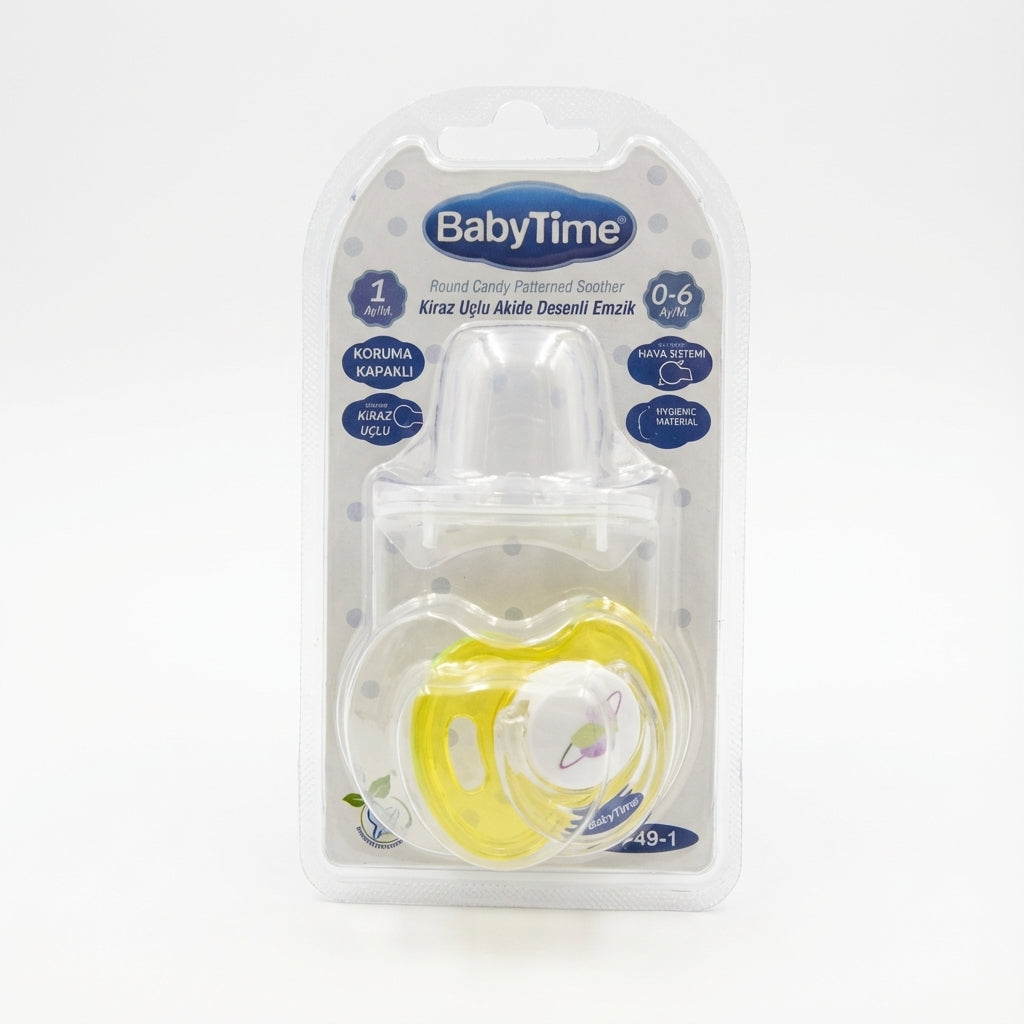 BabyTime Round Candy Patterned Soother