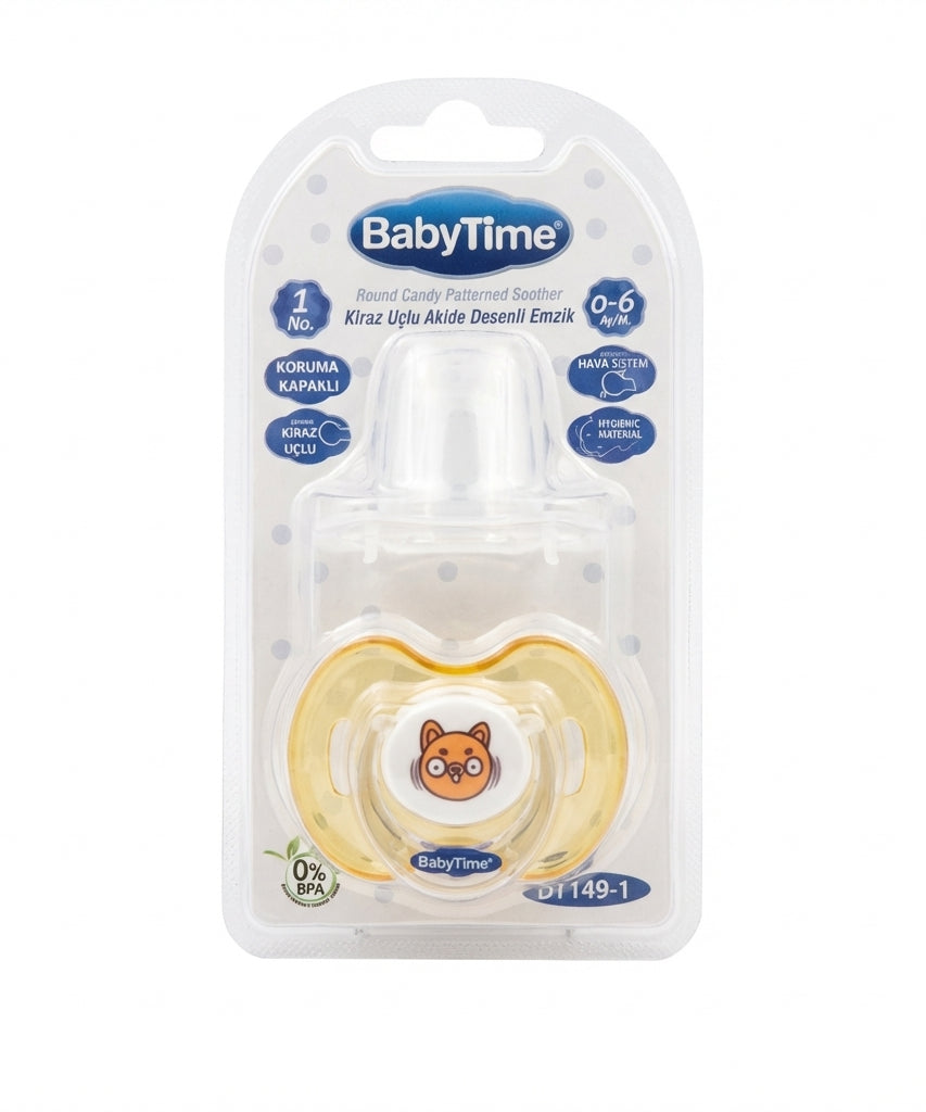 BabyTime Round Candy Patterned Soother