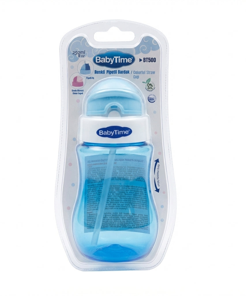 BabyTime Colorful Straw Cup BT500 (250ml / 8oz)