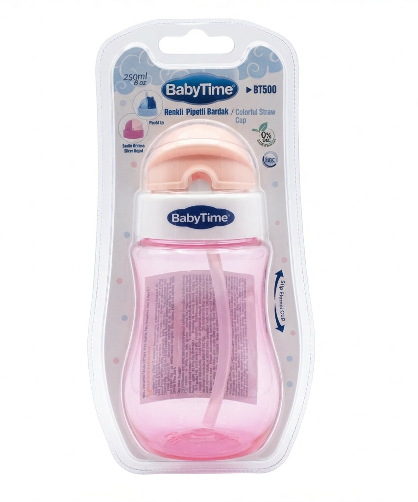 BabyTime Colorful Straw Cup BT500 (250ml / 8oz)