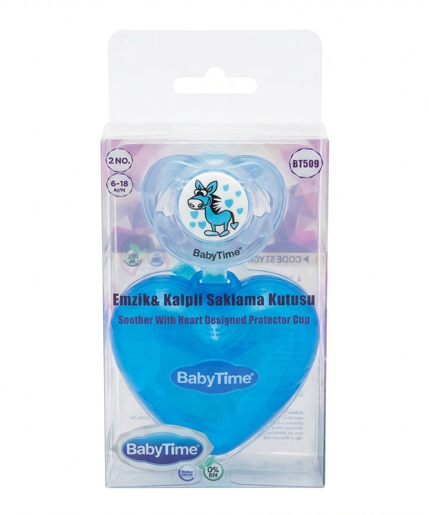 BabyTime Soother With Heart Designed Protector Cup