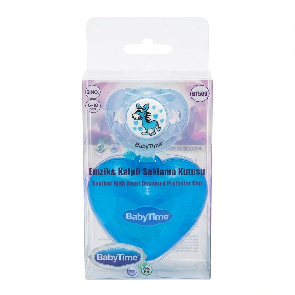 BabyTime Soother With Heart Designed Protector Cup