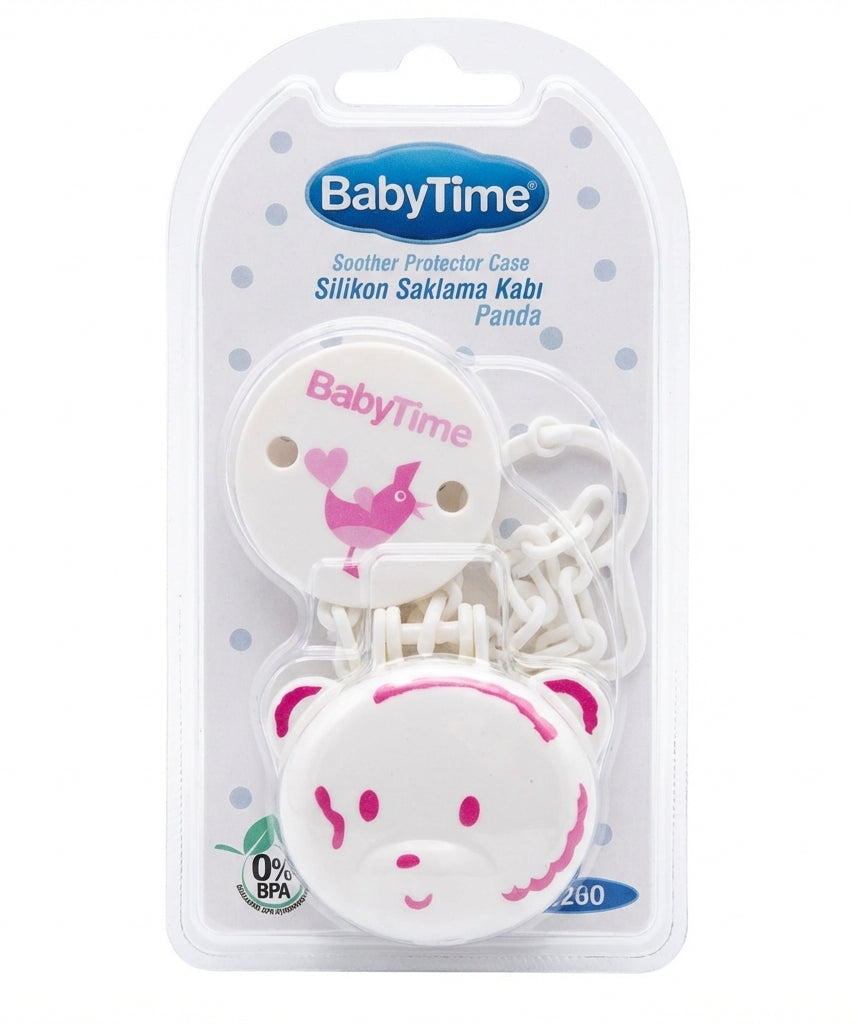 BabyTime Soother Protector Case Silikon Saklama Kabi Panda