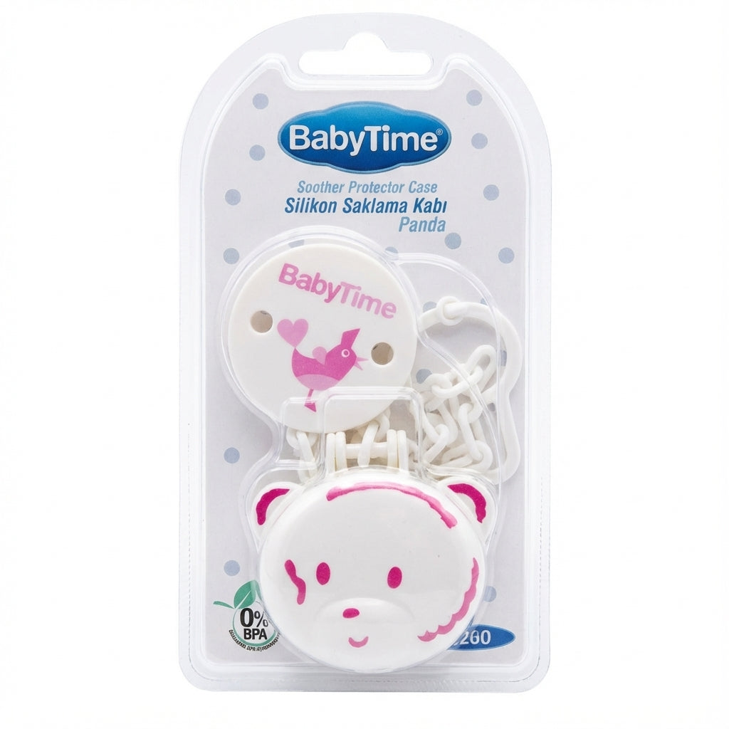 BabyTime Soother Protector Case Silikon Saklama Kabi Panda