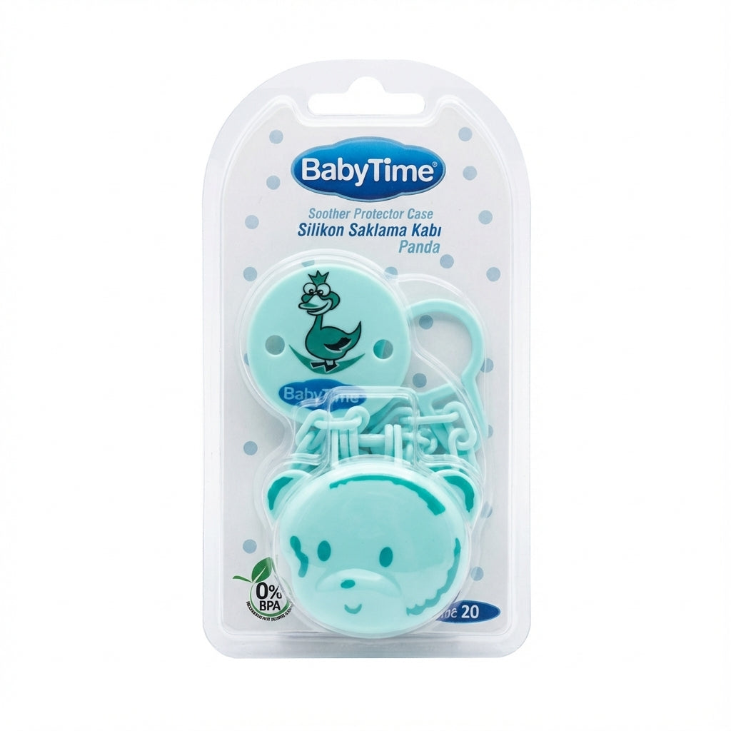BabyTime Soother Protector Case Silikon Saklama Kabi Panda