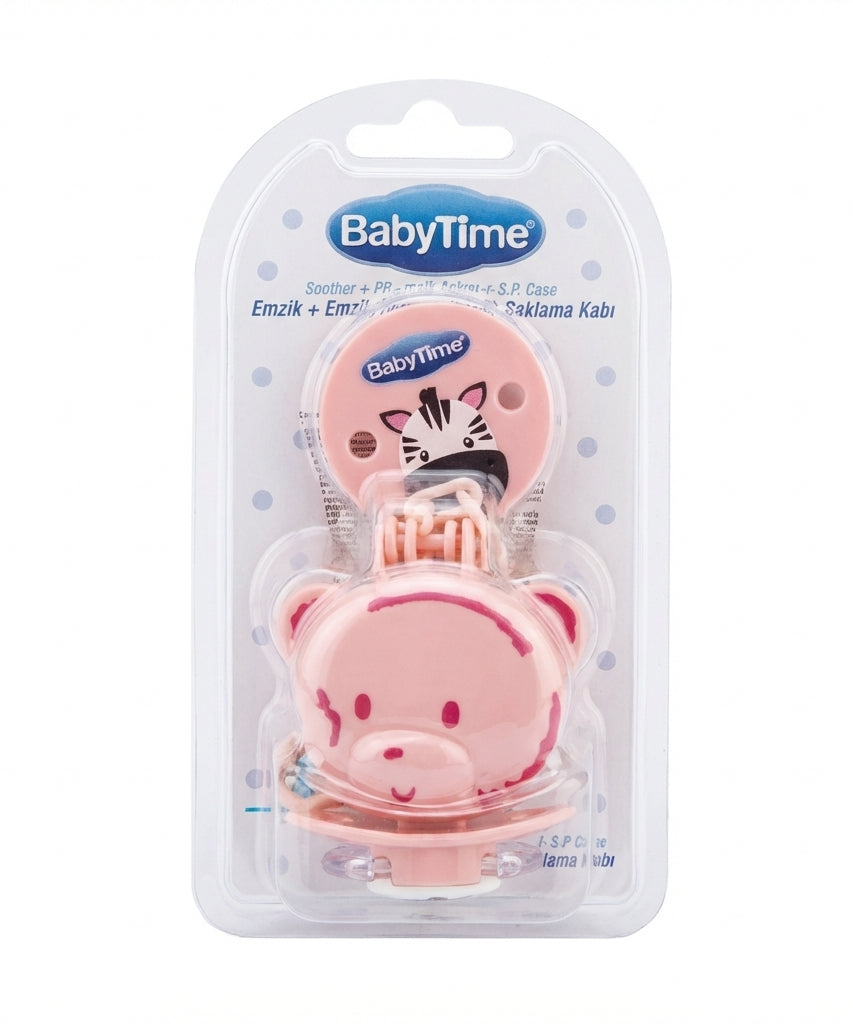 BabyTime Soother, Pacifier Clip, and Storage Case Set