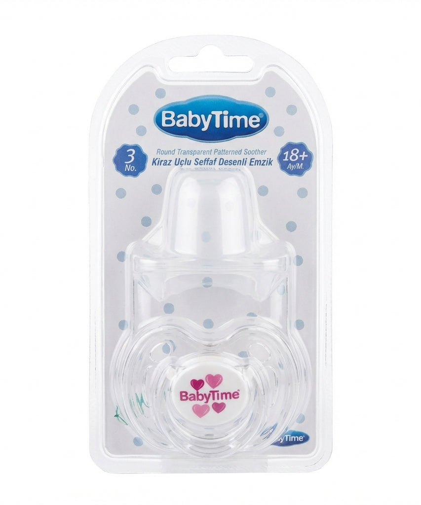 BabyTime Round Transparent Patterned Soother