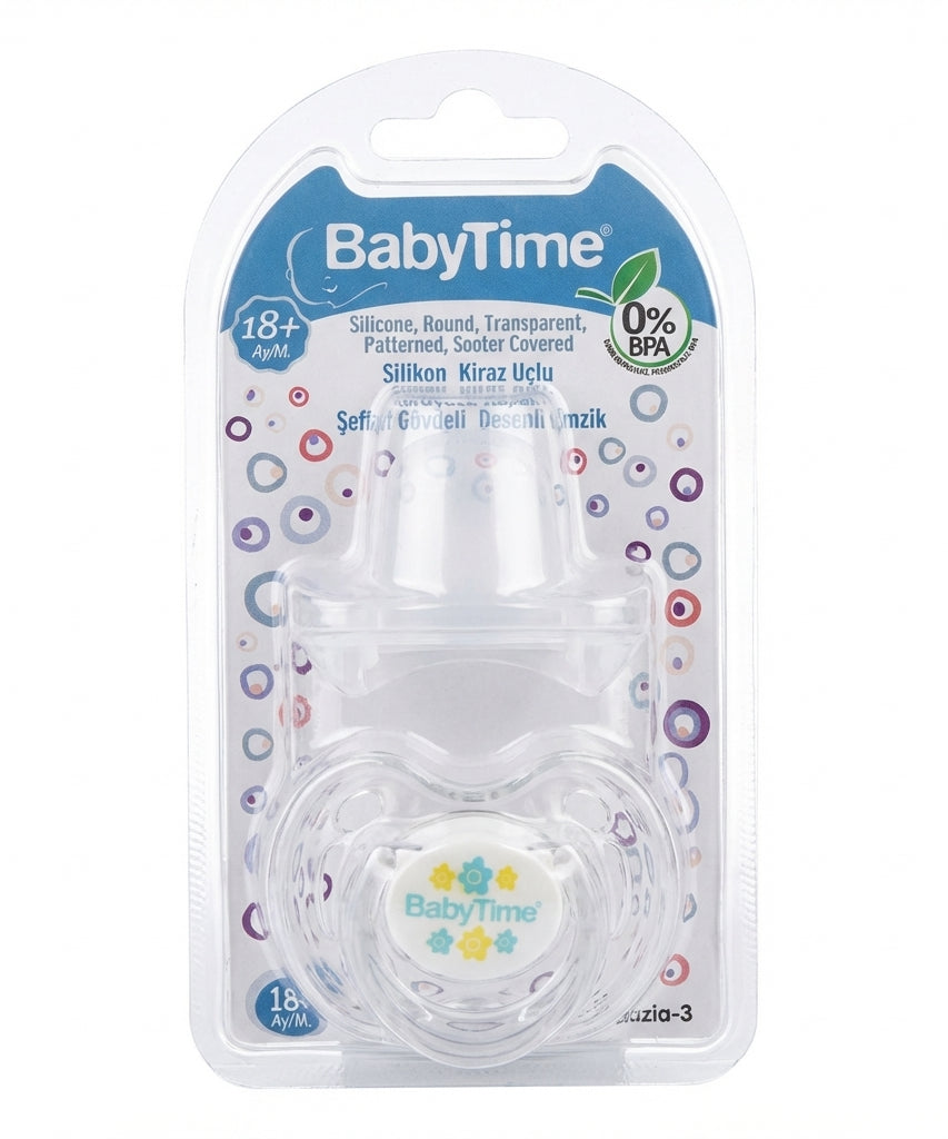 BabyTime Round Transparent Patterned Soother