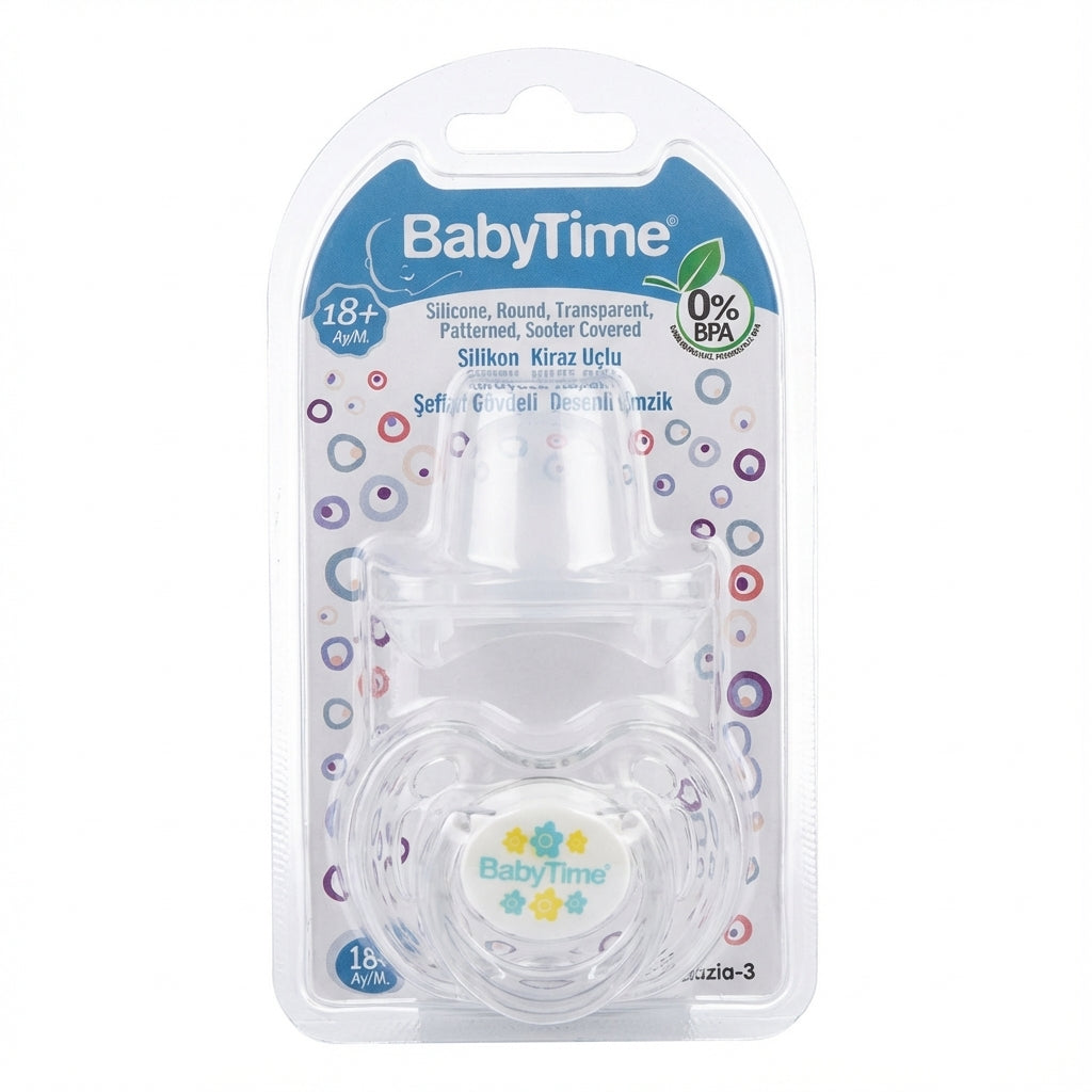 BabyTime Round Transparent Patterned Soother