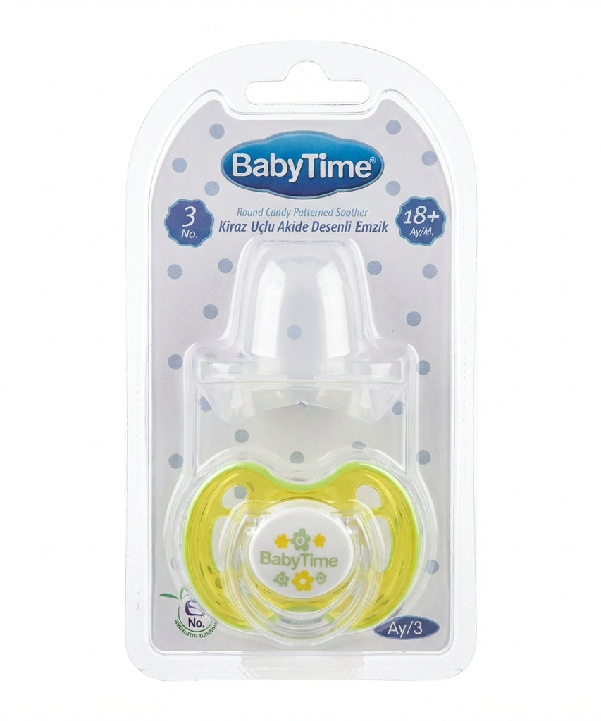 BabyTime Round Candy Patterned Soother