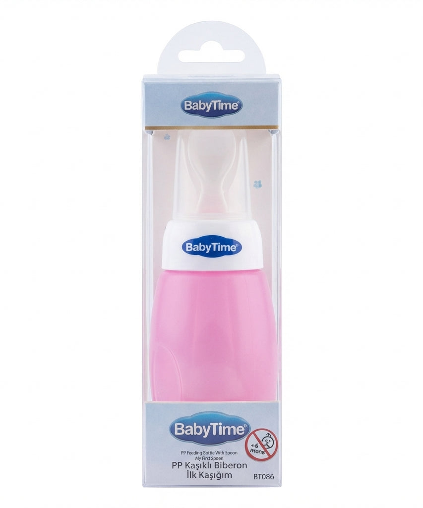 BabyTime PP Feeding Bottle With Spoon - My First Spoon