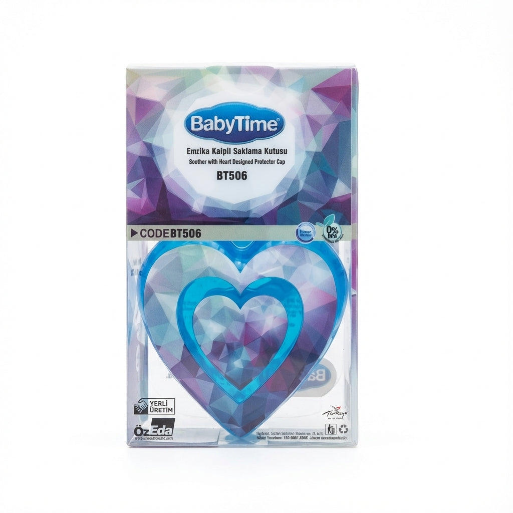 BabyTime Soother with Heart Designed Protector Cup