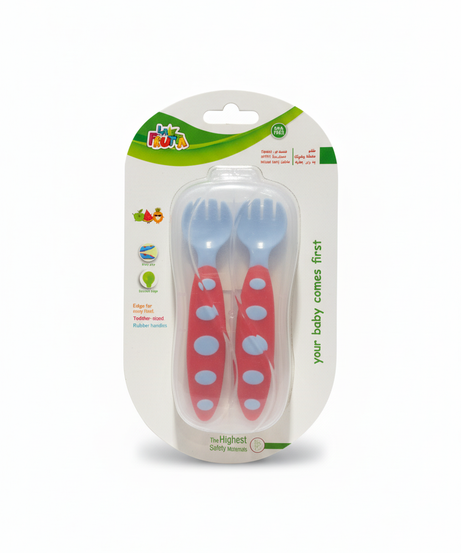 La Frutta Spoon & Fork with Rubber Hand and Case