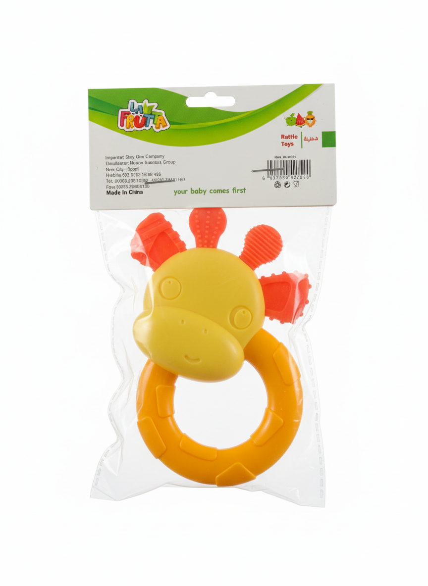 LA FRUTA Giraffe Rattle & Teether Toy