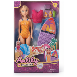 Anlily Collection Summer Time Doll with Surfboard
